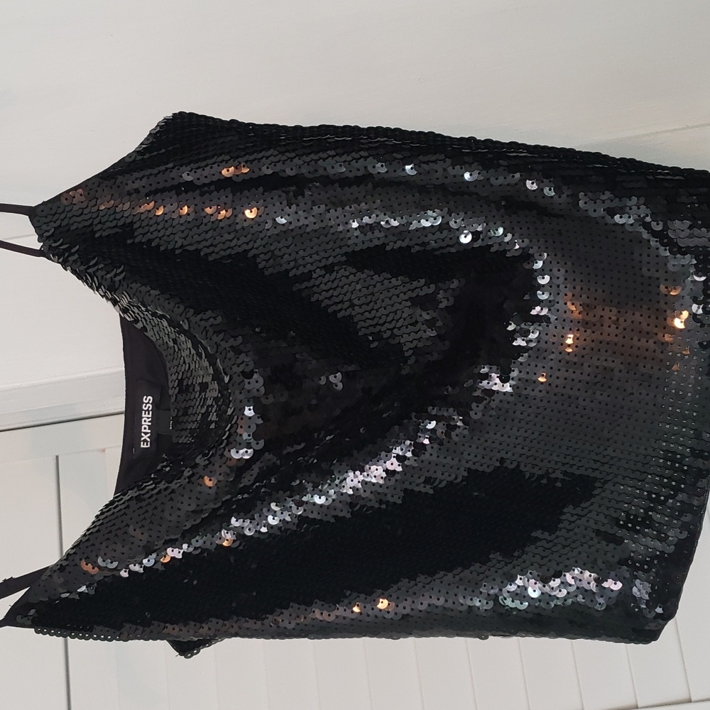 An Express sequin top.